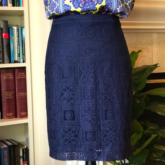 Gorgeous! NWT The Limited Navy pencil skirt - Picture 4 of 15